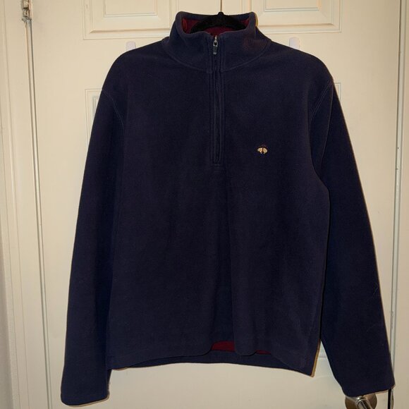 Brooks Brothers Men's Fleece Quarter Zip Pullover - Medium - Picture 1 of 3